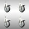 Service Caster 5 Inch 316SS Thermoplastic Rubber Swivel 3/8 Inch Stem Caster Set Lock Brake SCC SCC-SS316TSTTL20S514-TPRB-381615-4 - alternate 1